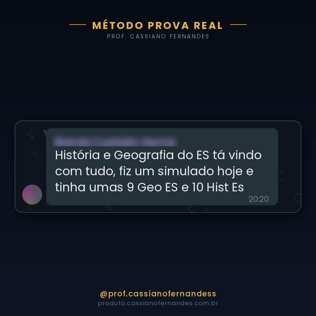 Depoimento 7 de aluno sobre o material do Prof. Cassiano Fernandes