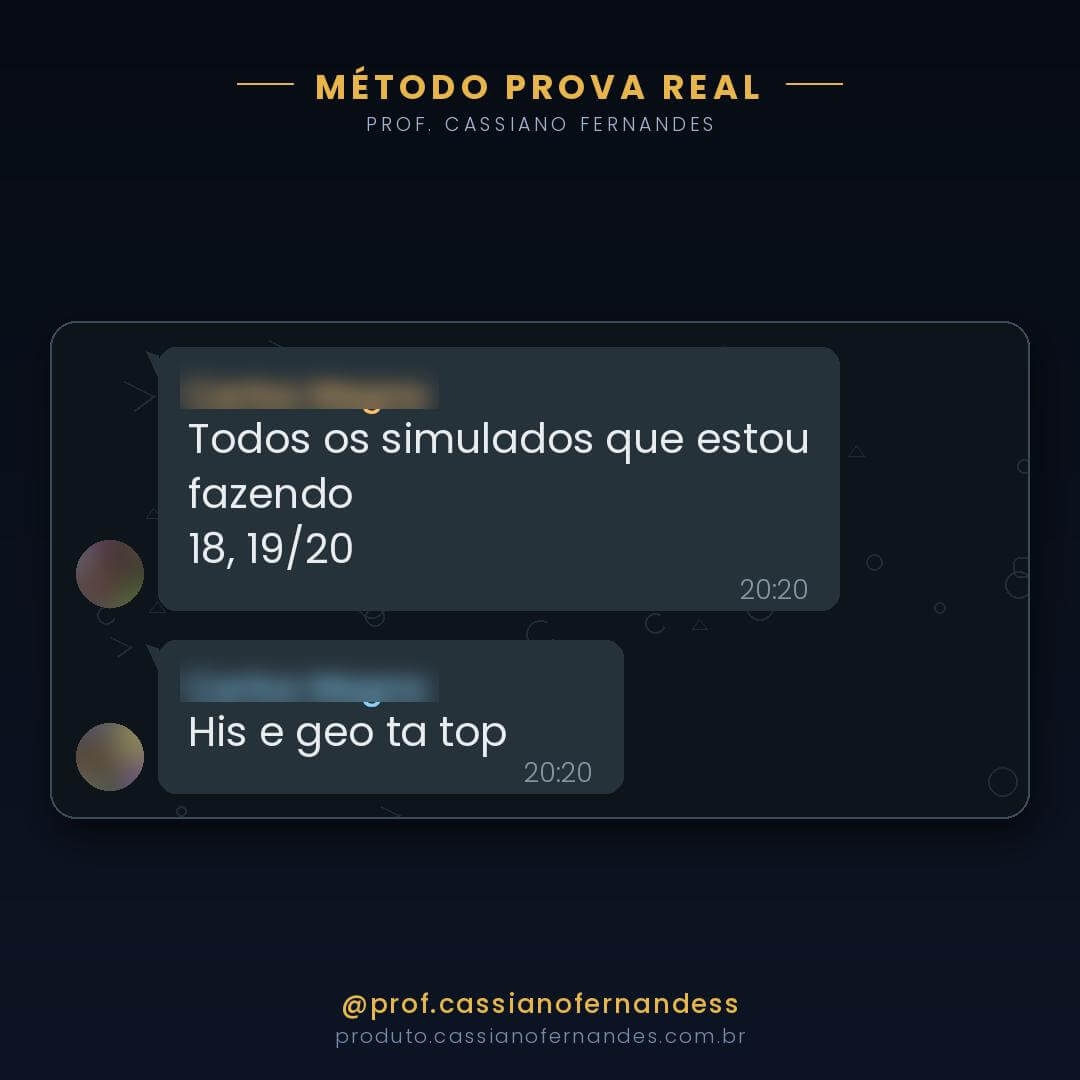 Depoimento 9 de aluno sobre o material do Prof. Cassiano Fernandes
