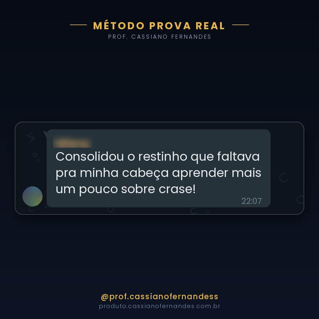 Depoimento 12 de aluno sobre o material do Prof. Cassiano Fernandes