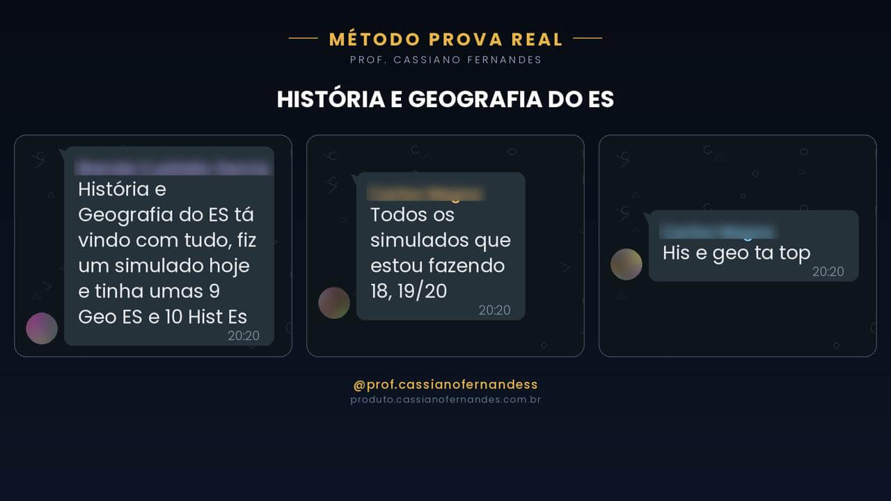 Depoimento 10 de aluno sobre o material do Prof. Cassiano Fernandes